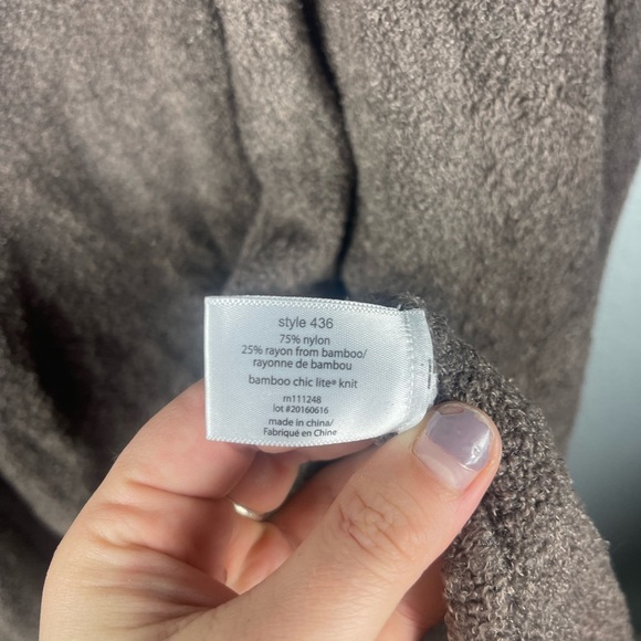 Barefoot Dreams Womens CozyChic Lite Calypso Wrap L\XL Brown Cardigan Bamboo - Picture 6 of 8